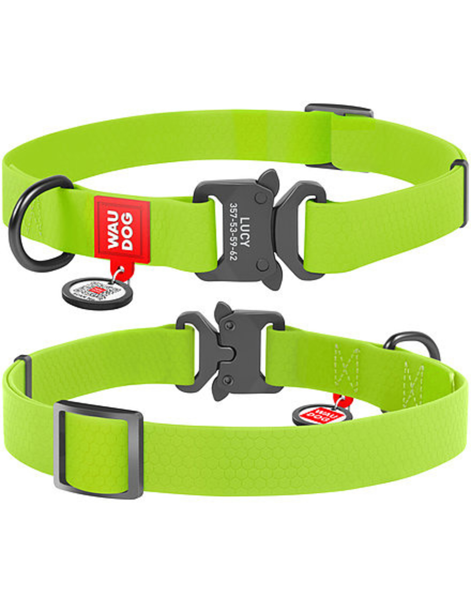 WauDog Waterproof Dog Collar with QR Passport