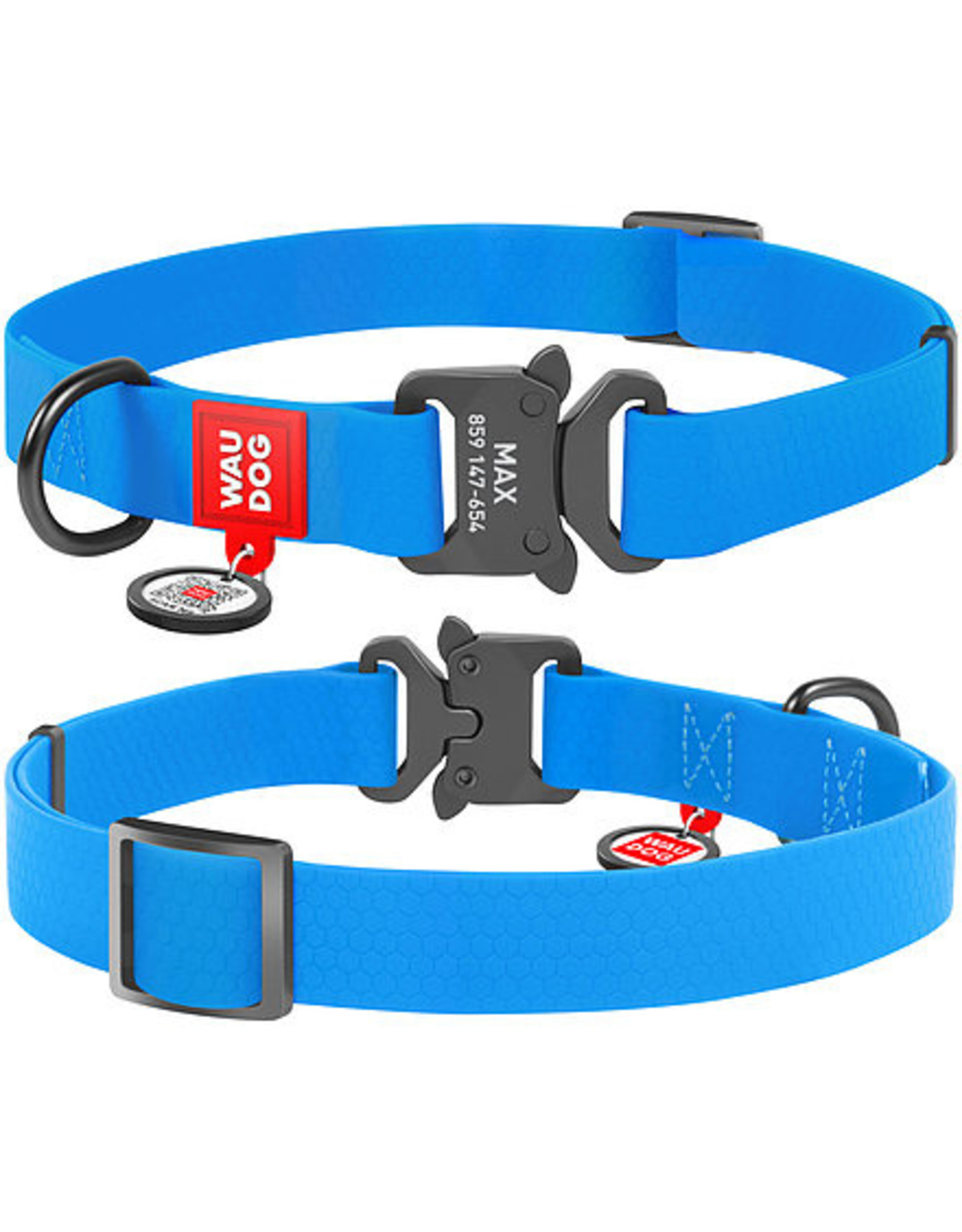 WauDog Waterproof Dog Collar with QR Passport