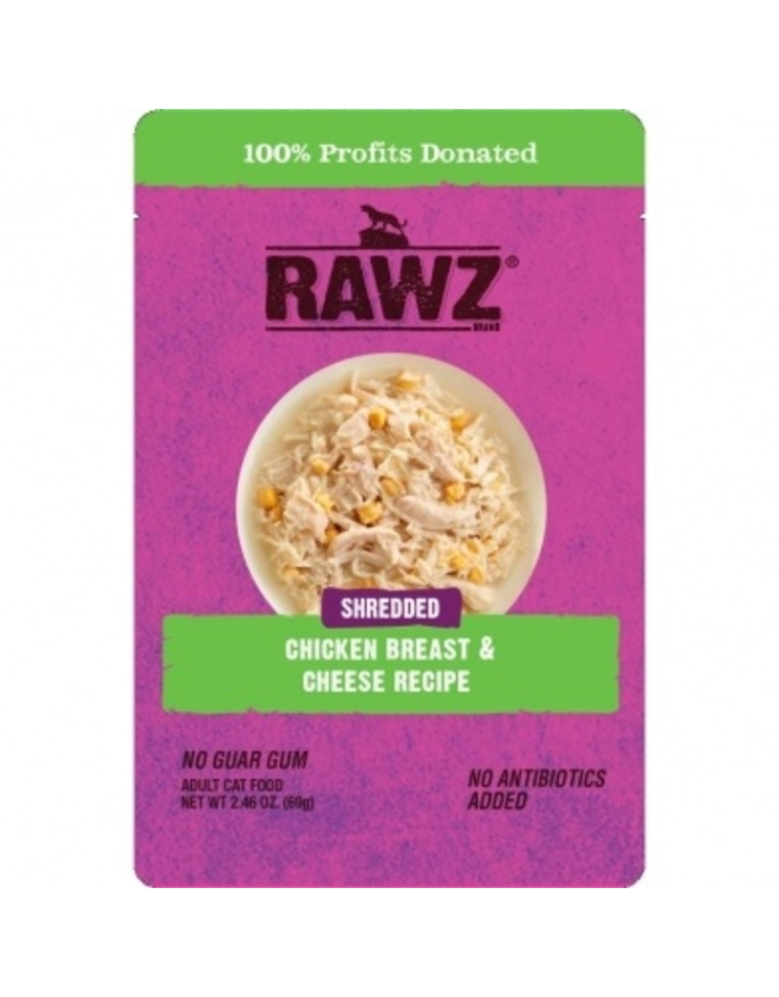 Rawz Cat Shredded Chicken Breast & Cheese Pouch 2.46oz