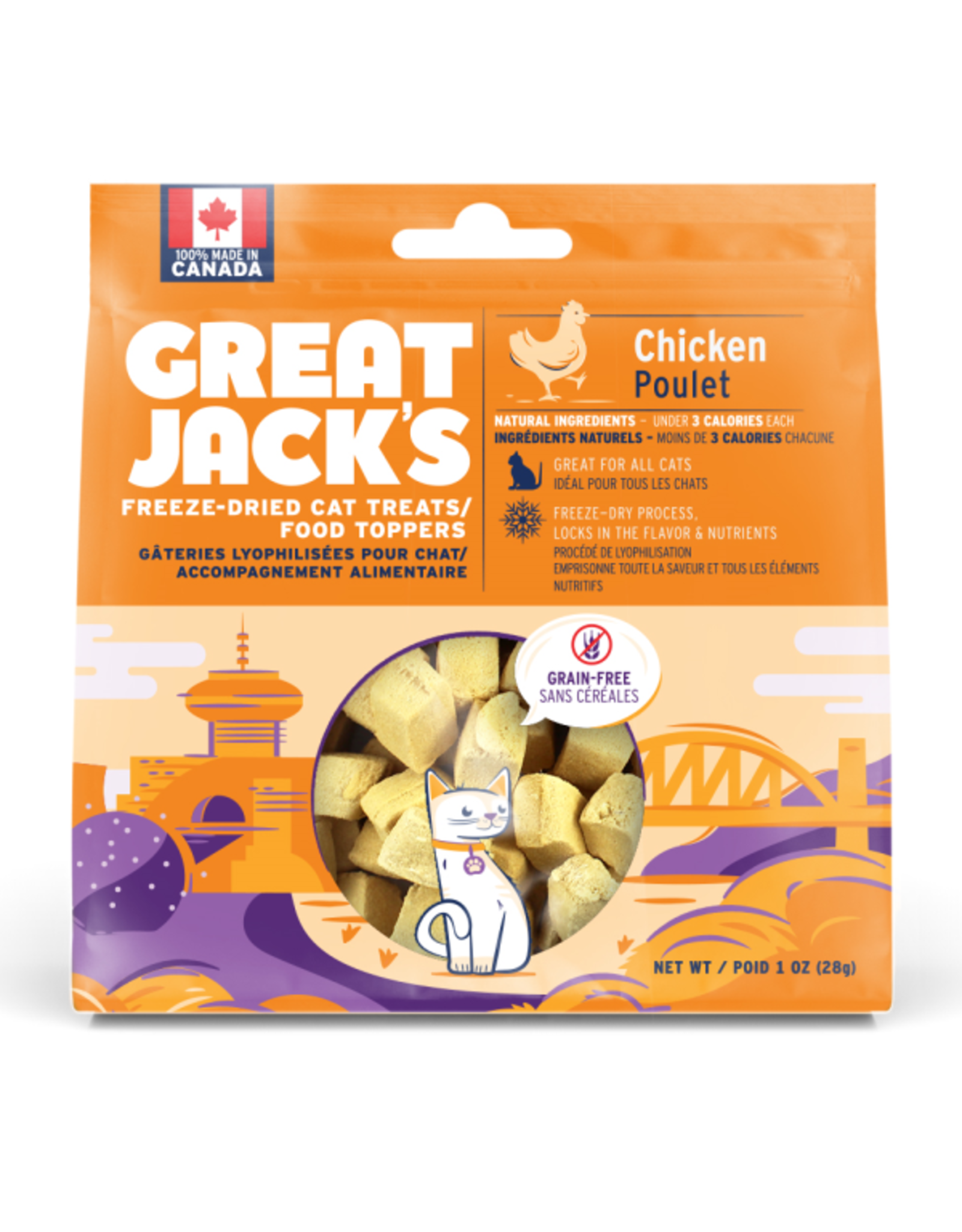 Canadian Jerky Co. Ltd Great Jack's Cat FD Treats/Topper 28g