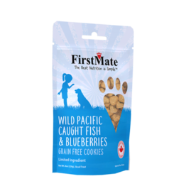 FirstMate Dog Treats GF Cookies Fish & Blueberries 8 oz