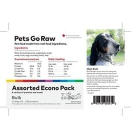 Pets Go Raw Econo Pack 25lb (Approx. 50 Patties)