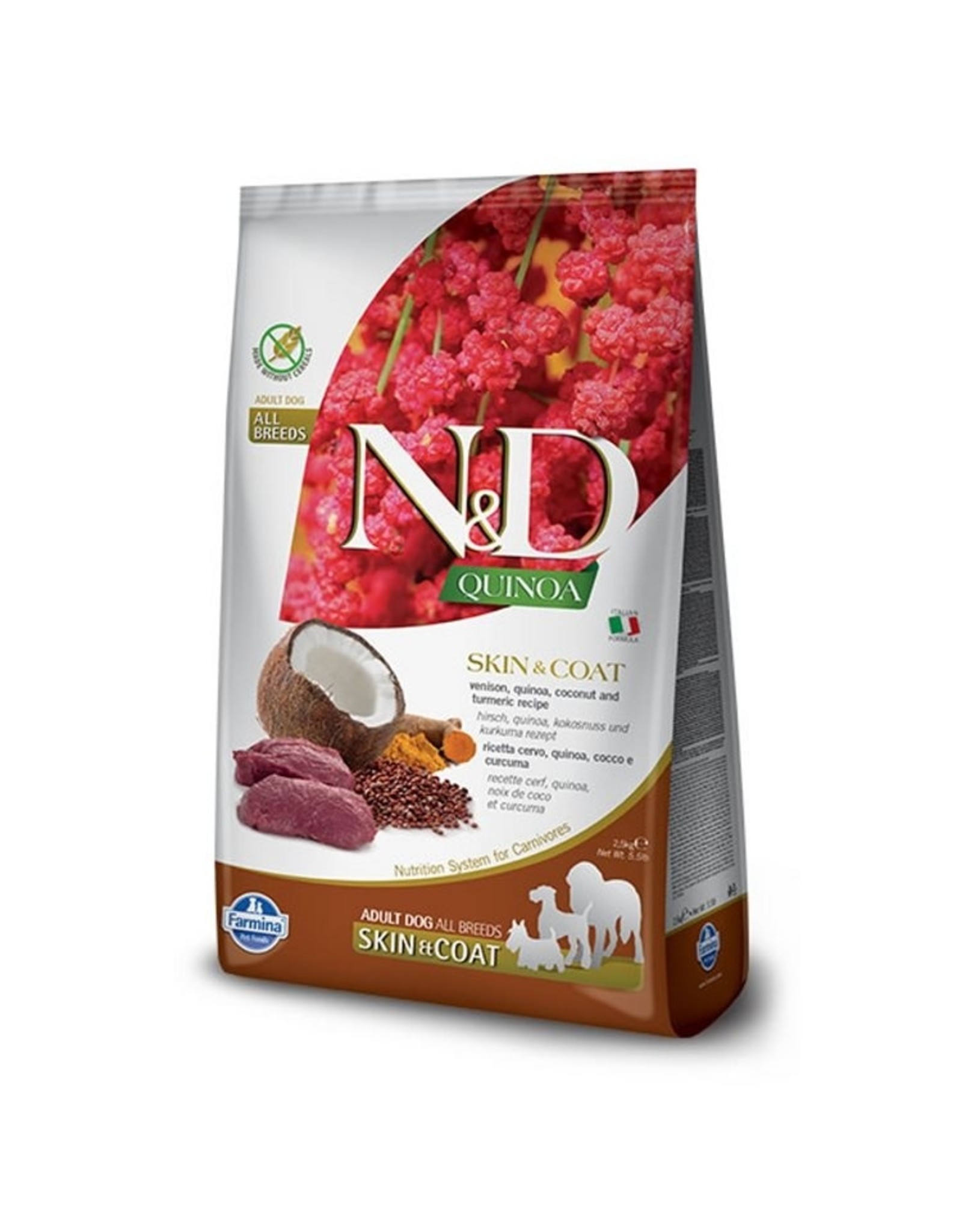 Farmina N&D Dog Quinoa Skin & Coat VENISON Med/Maxi