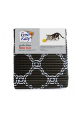 Fresh Kitty Foam Litter Mat 40" x 25" B&W Quatrefoil I