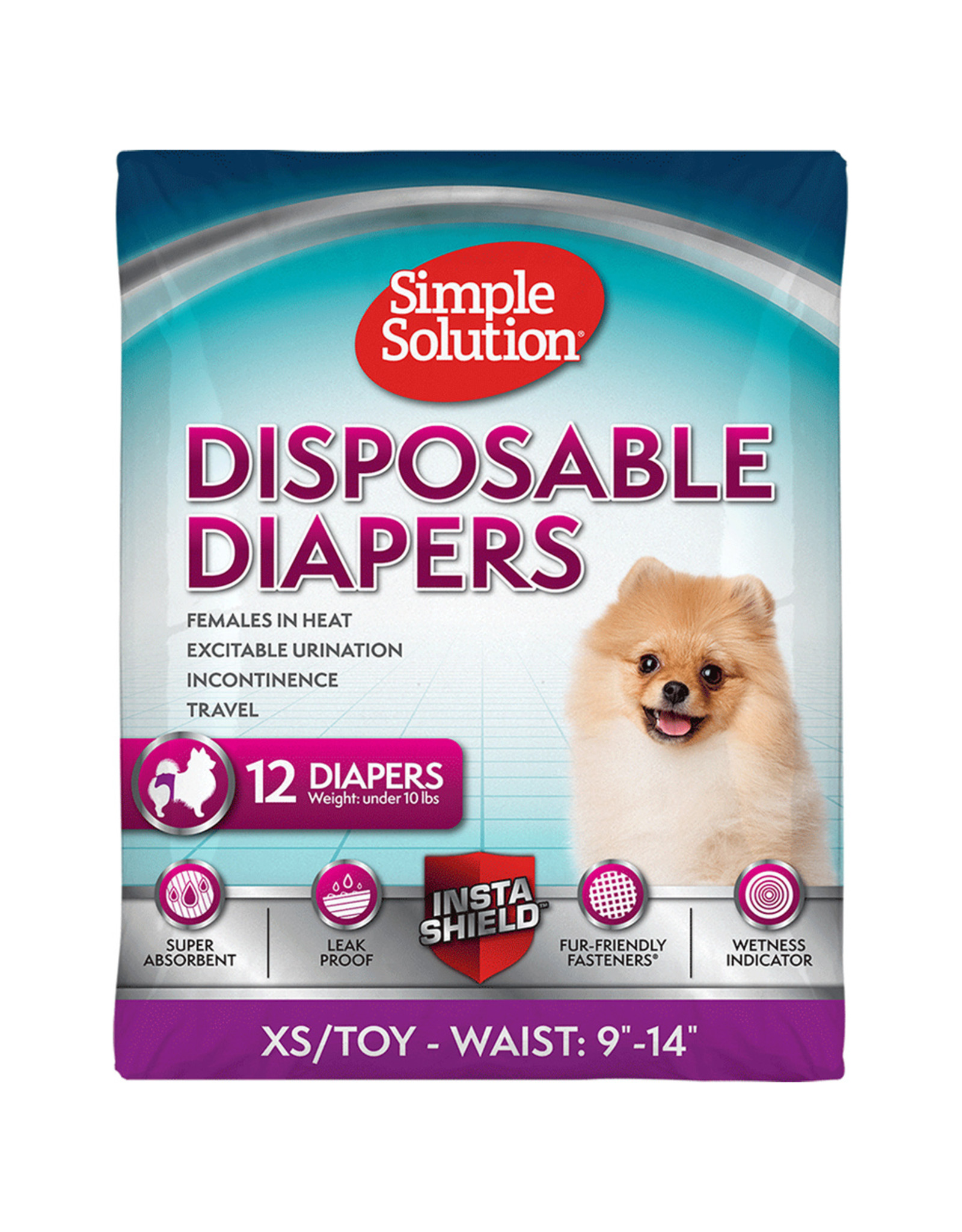Simple Solutions Disposable Female Diapers 12PK