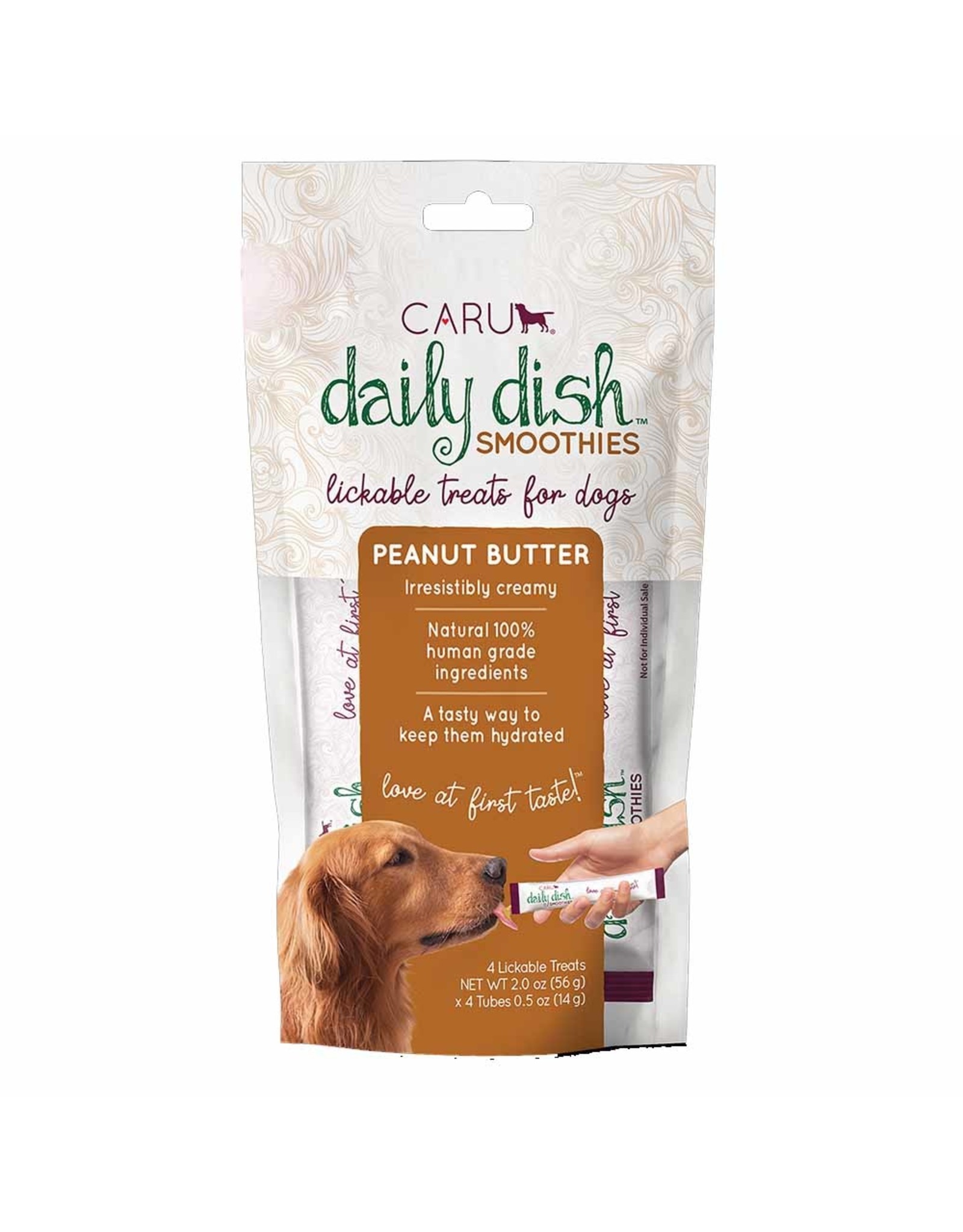 Caru Pet Food Daily Dish Smoothie - Peanut Butter 4 pk