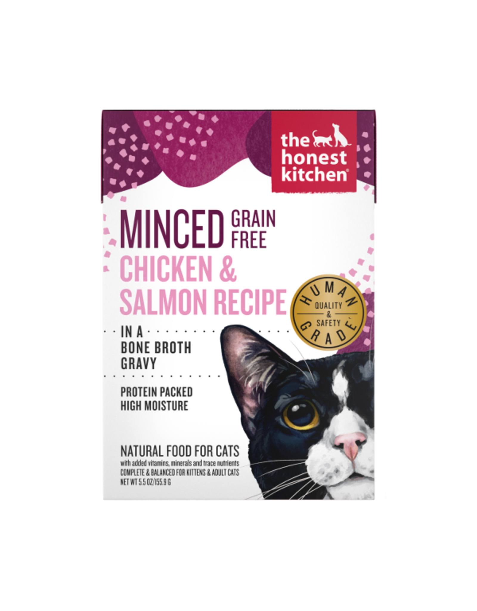 The Honest Kitchen Cat Minced Chicken & Salmon in Bone Broth 5.5oz