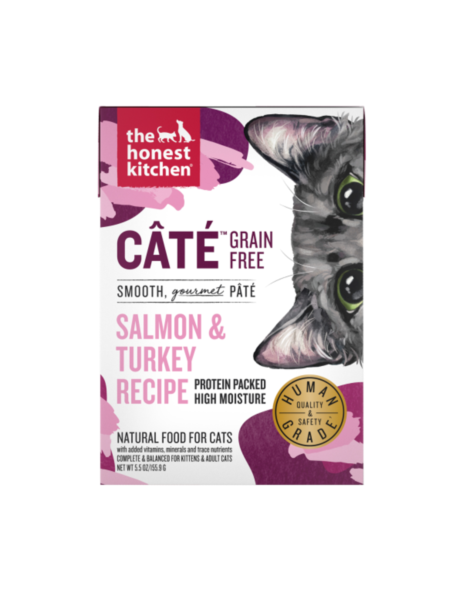 The Honest Kitchen Cat Cate Salmon & Turkey Pate 5.5oz