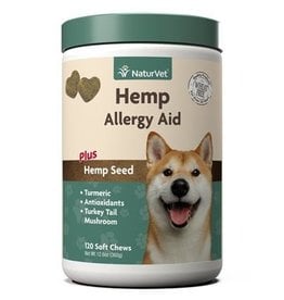 NaturVet Soft Chew Hemp Allergy Aid 120ct