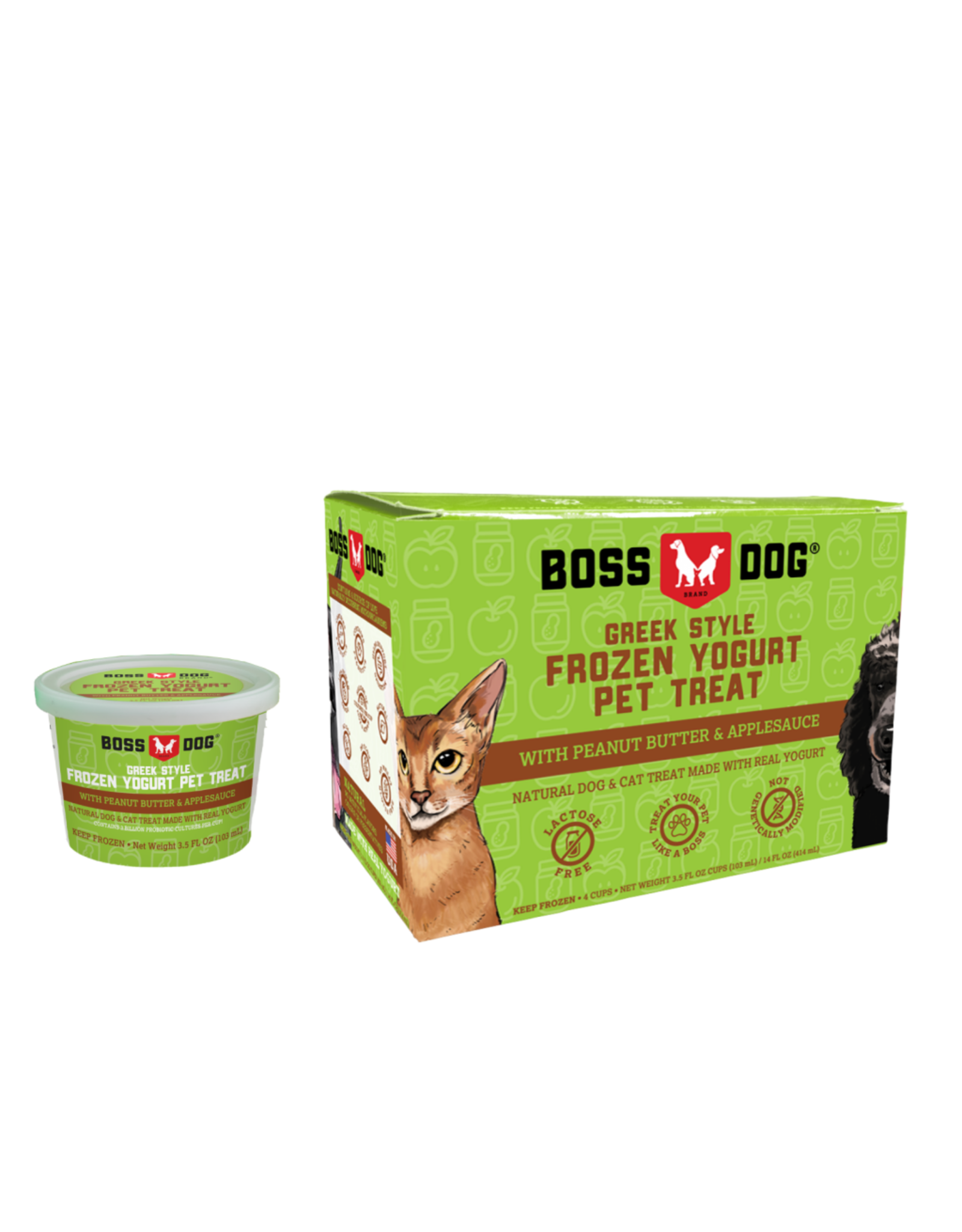 Boss Dog Frozen - Yogurt PB & Apple Sauce 4PK/104mL