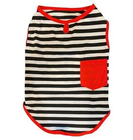 Fashion Pet Striped Tank Top Red