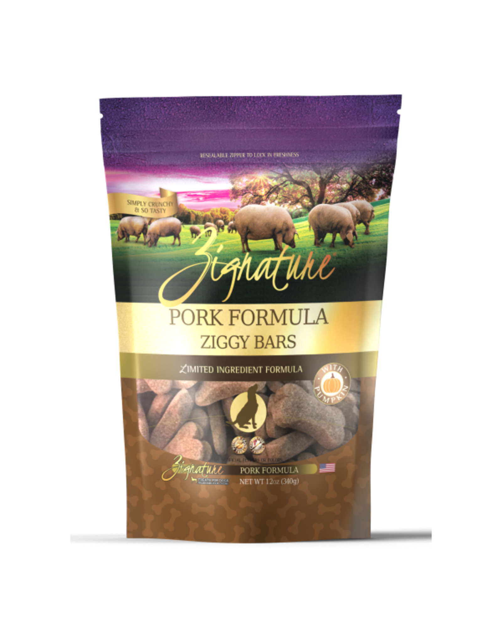 Zignature Dog Ziggy Bars LID Dog Treats