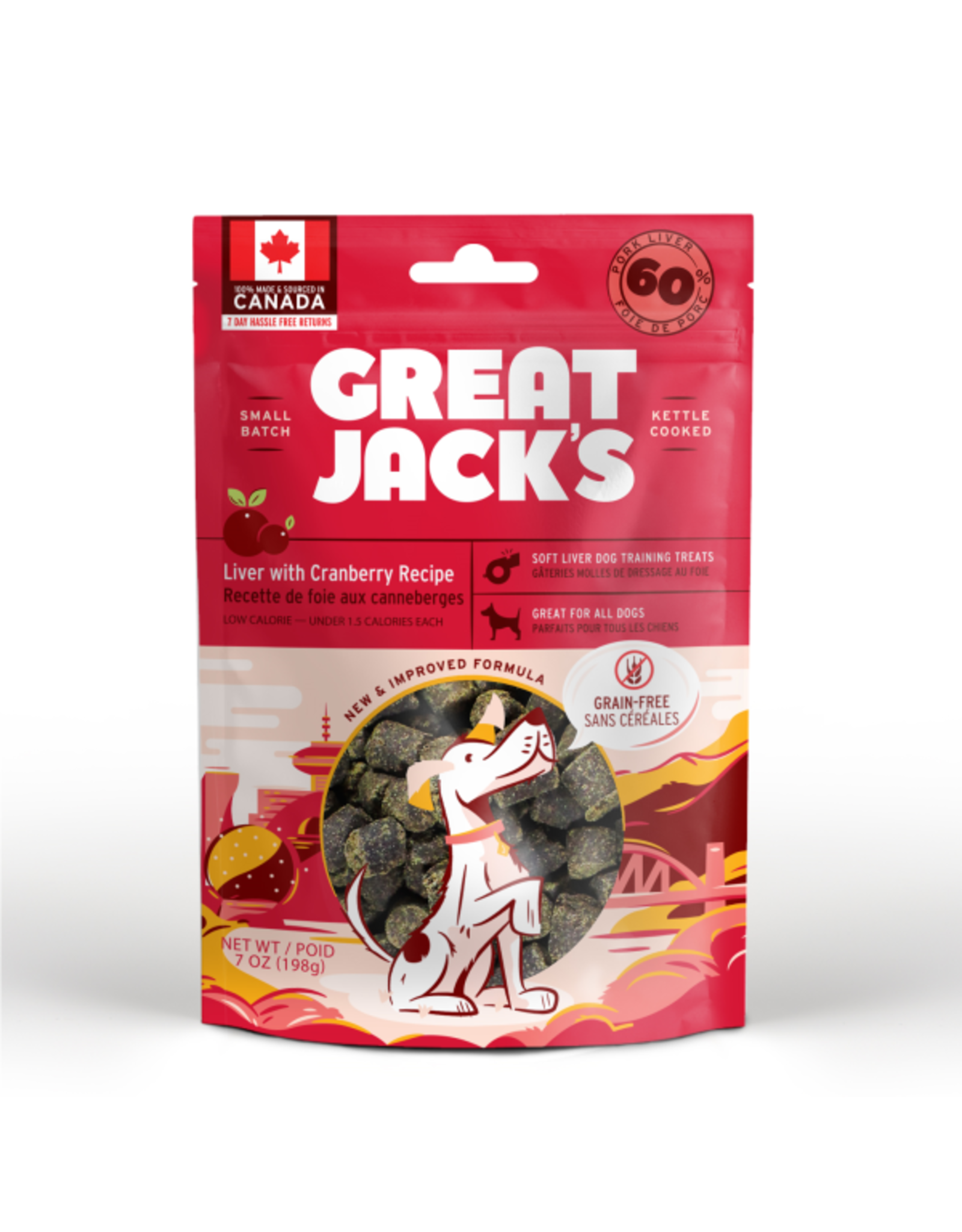 Canadian Jerky Co. Ltd Great Jack's Dog Treats GF Liver & Cranberry