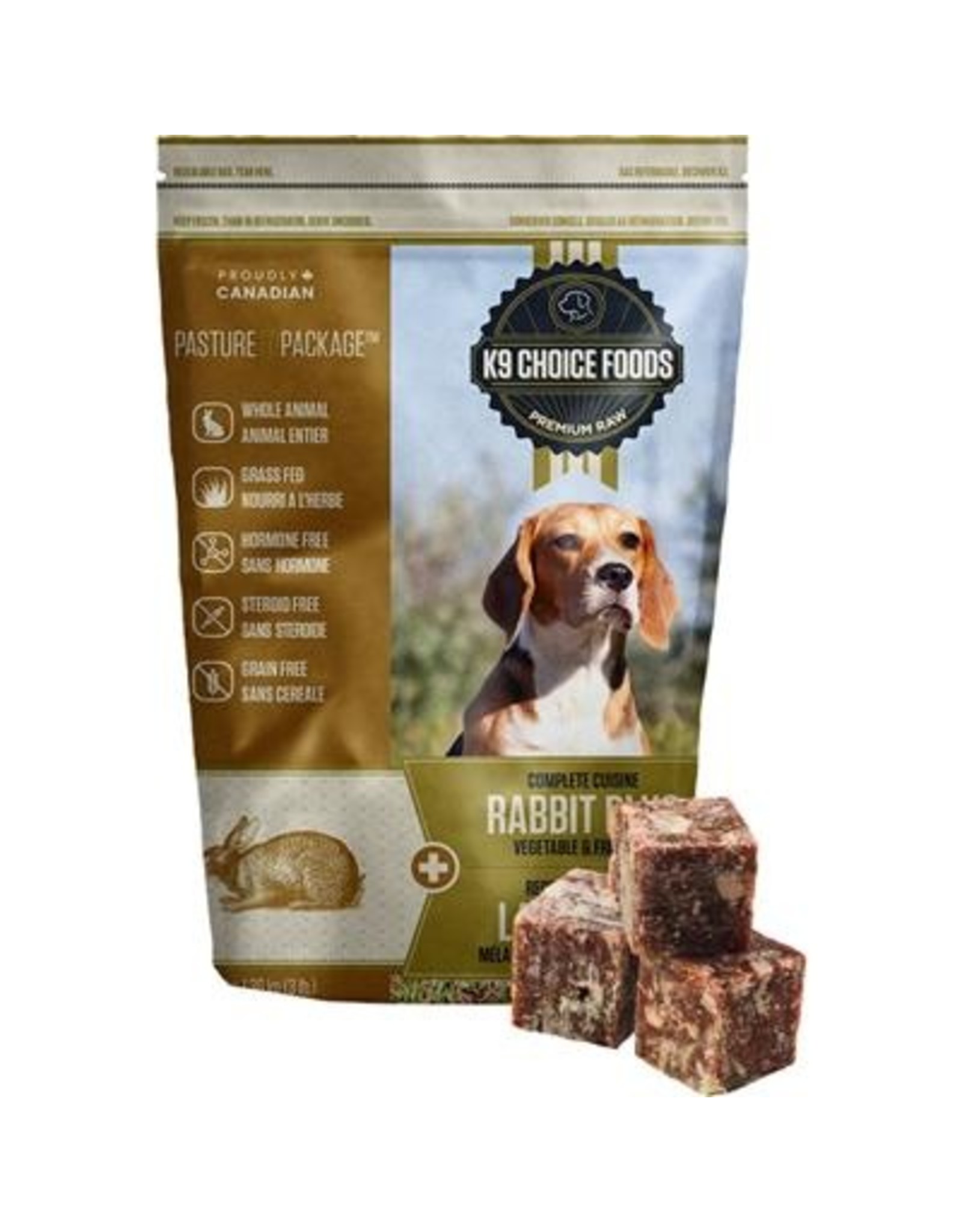 K9 Choice Frozen - Rabbit Plus 3LB