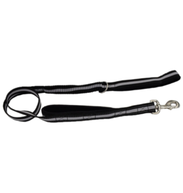 Coastal Pet Products Double Handle Bungee Leash 4' Black/Grey