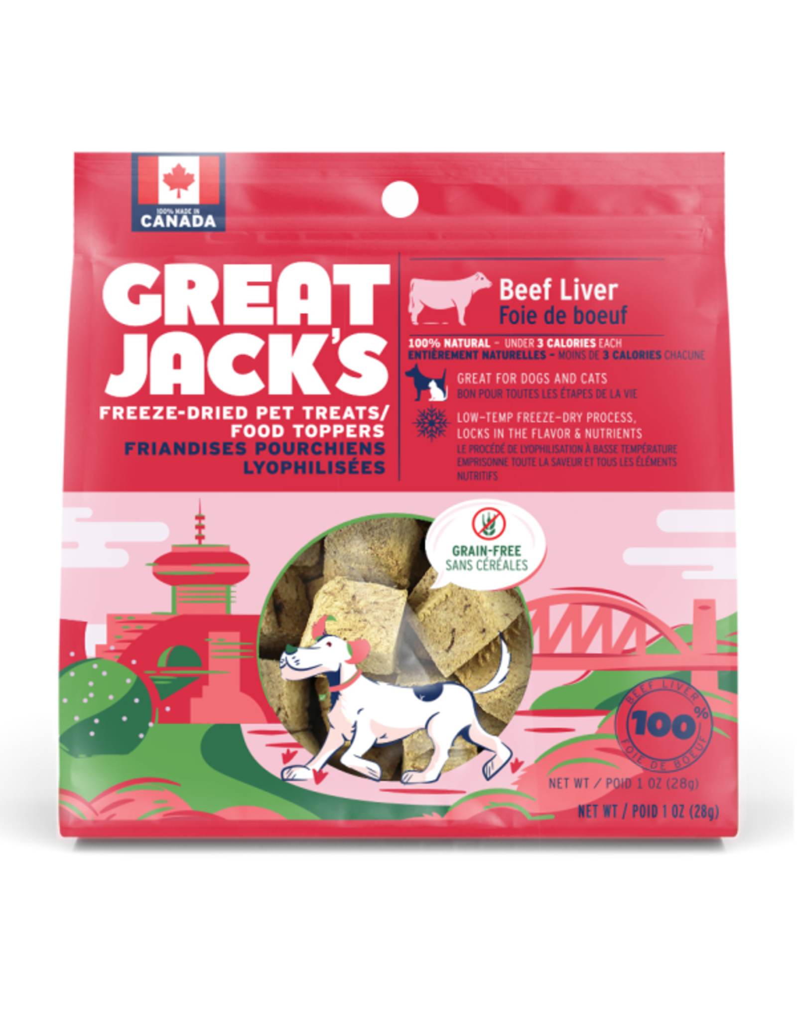 Canadian Jerky Co. Ltd Great Jack's Dog Treats FD Raw Beef Liver