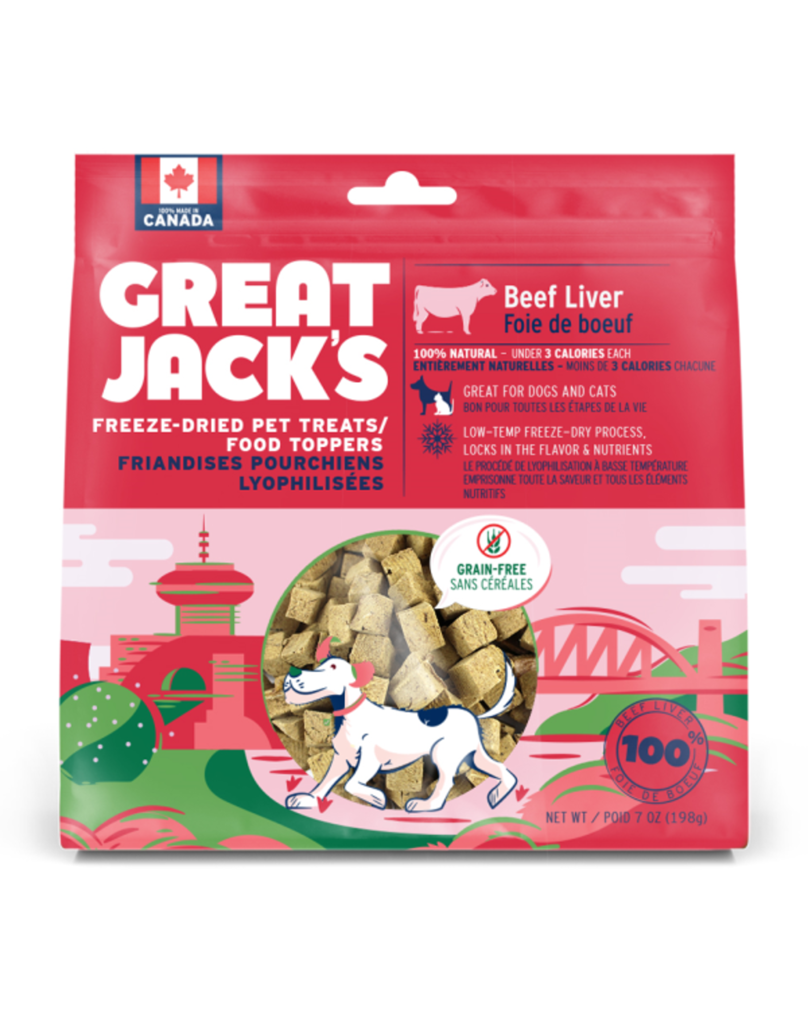 Canadian Jerky Co. Ltd Great Jack's Dog Treats FD Raw Beef Liver