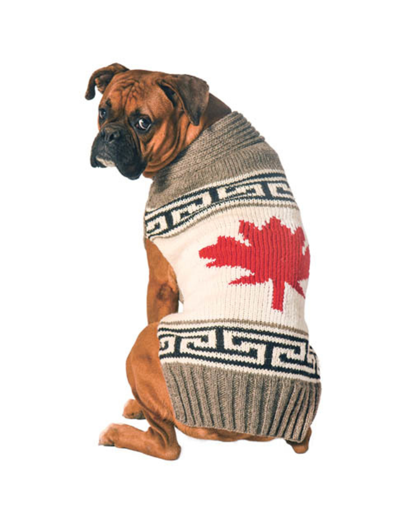 ChillyDog Flags Maple Leaf Sweater- Grey