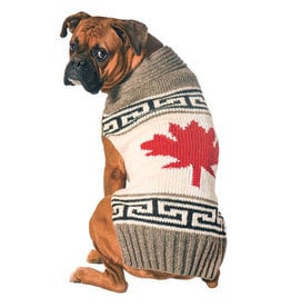 ChillyDog Flags Maple Leaf Sweater- Grey