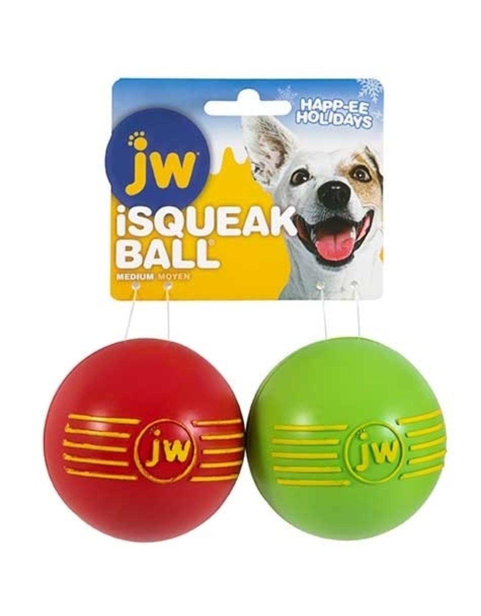 JW Pets iSqueak Holiday Ball 2pk