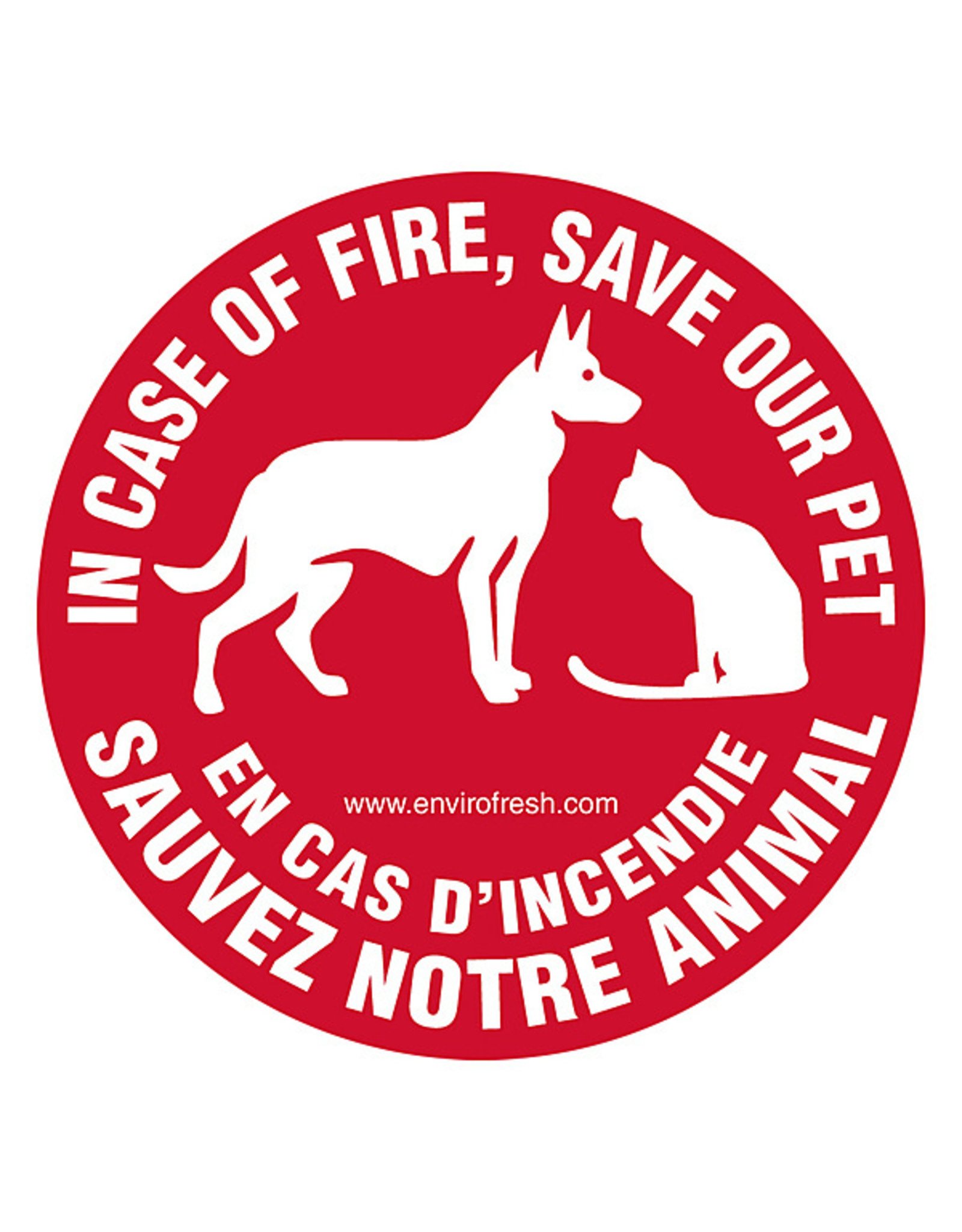 Enviro Fresh Safety Sticker "Save My Pet"