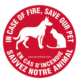 Enviro Fresh Safety Sticker "Save My Pet"
