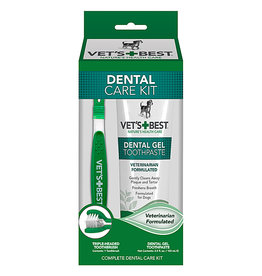 Vets Best Dental Care Kit with Toothbrush & Gel 3.5 oz