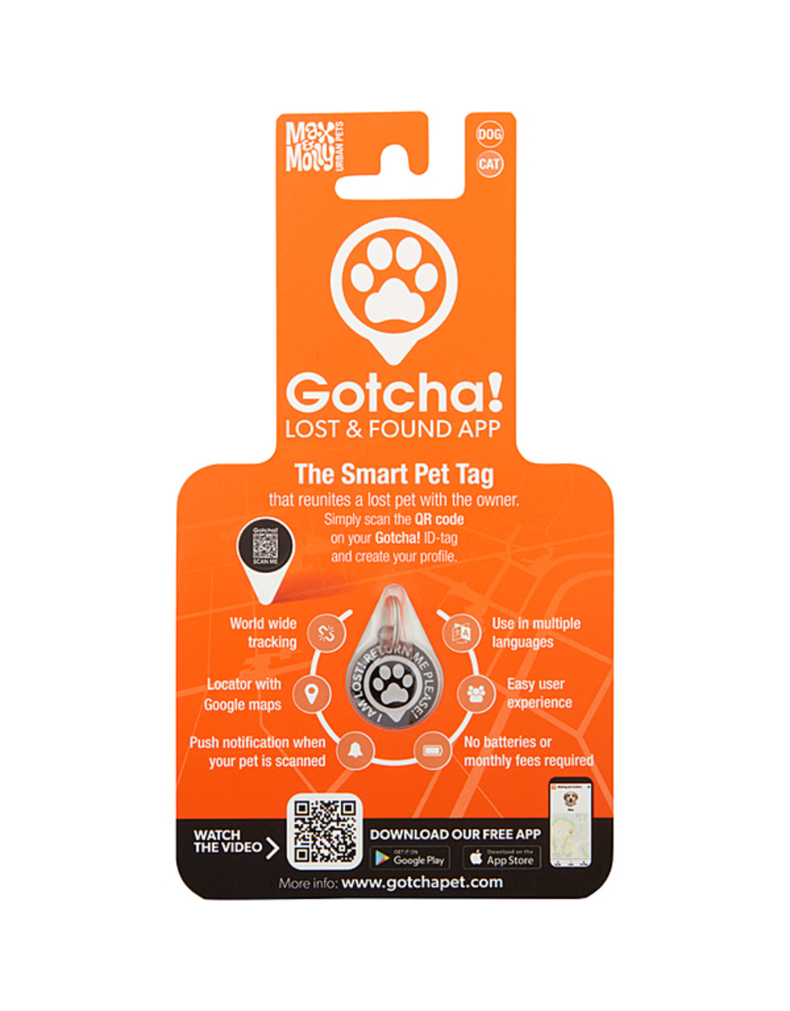 Max & Molly Smart ID Tag with Geo-Tracking