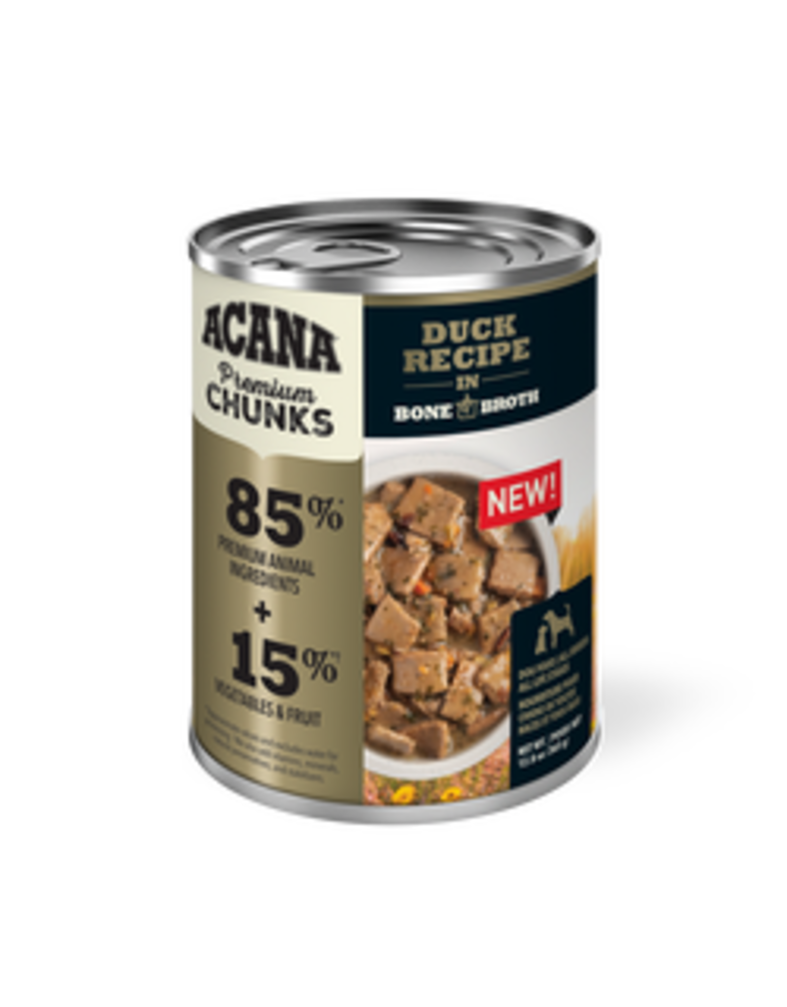 Acana Premium Chunks Duck Recipe in Bone Broth 363g