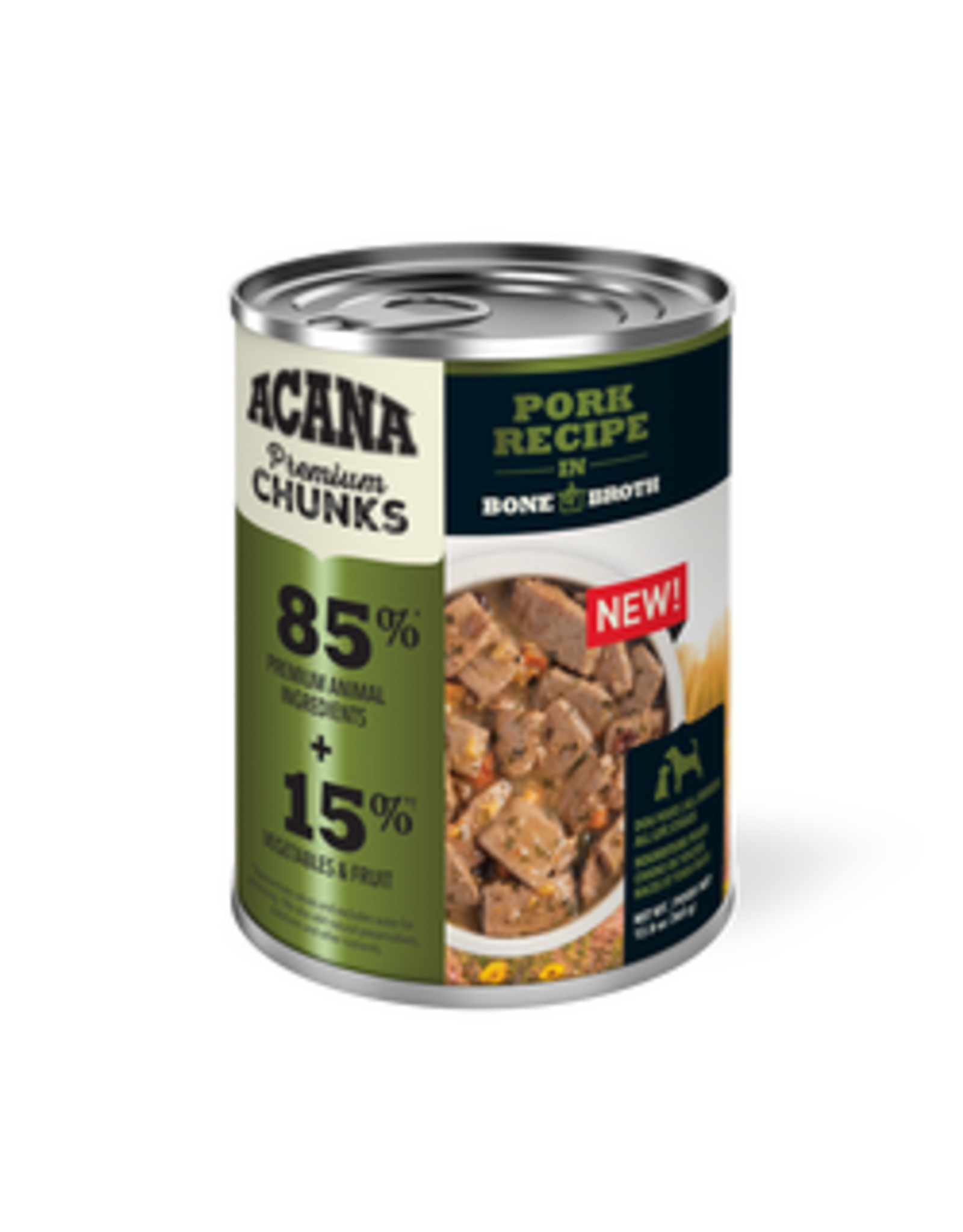 Acana Premium Chunks Pork Recipe in Bone Broth 363g