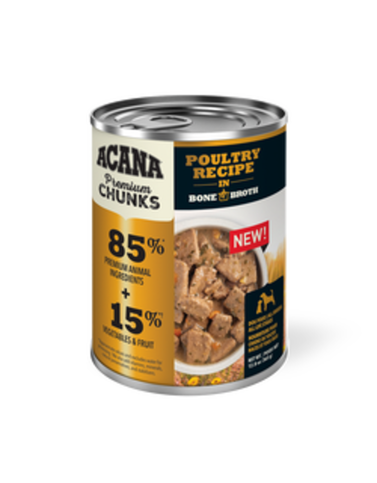 Acana Premium Chunks Poultry Recipe in Bone Broth 363g