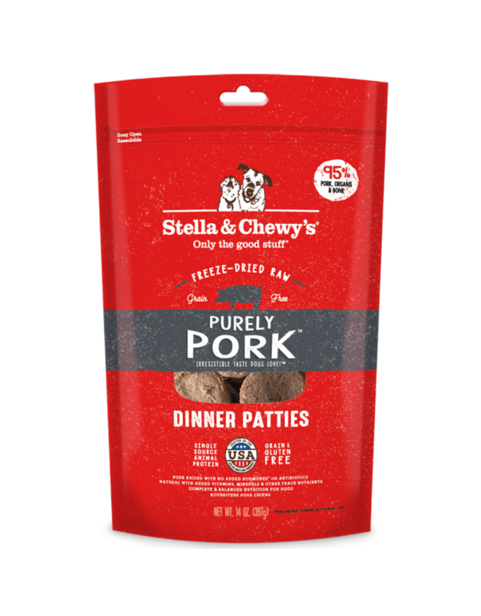 Stella & Chewy's FD Purely Pork Patties 14 oz