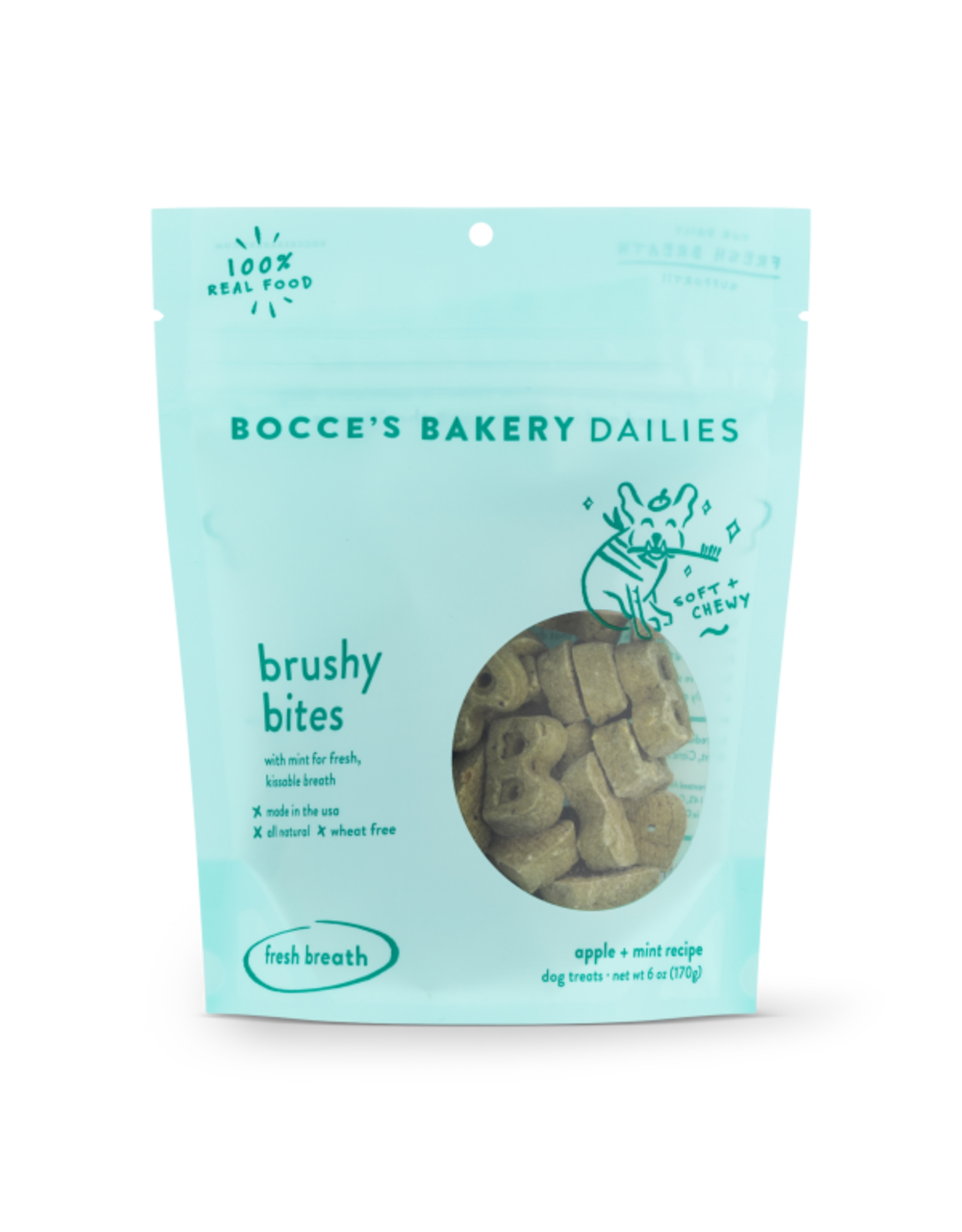 Bocce's Bakery Dog Dailies Brushy Bites 6 oz