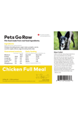Pets Go Raw Chicken Full Meal -1/2lb Patties