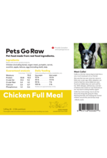 Pets Go Raw Chicken Full Meal 8 x 1/2lb Patties
