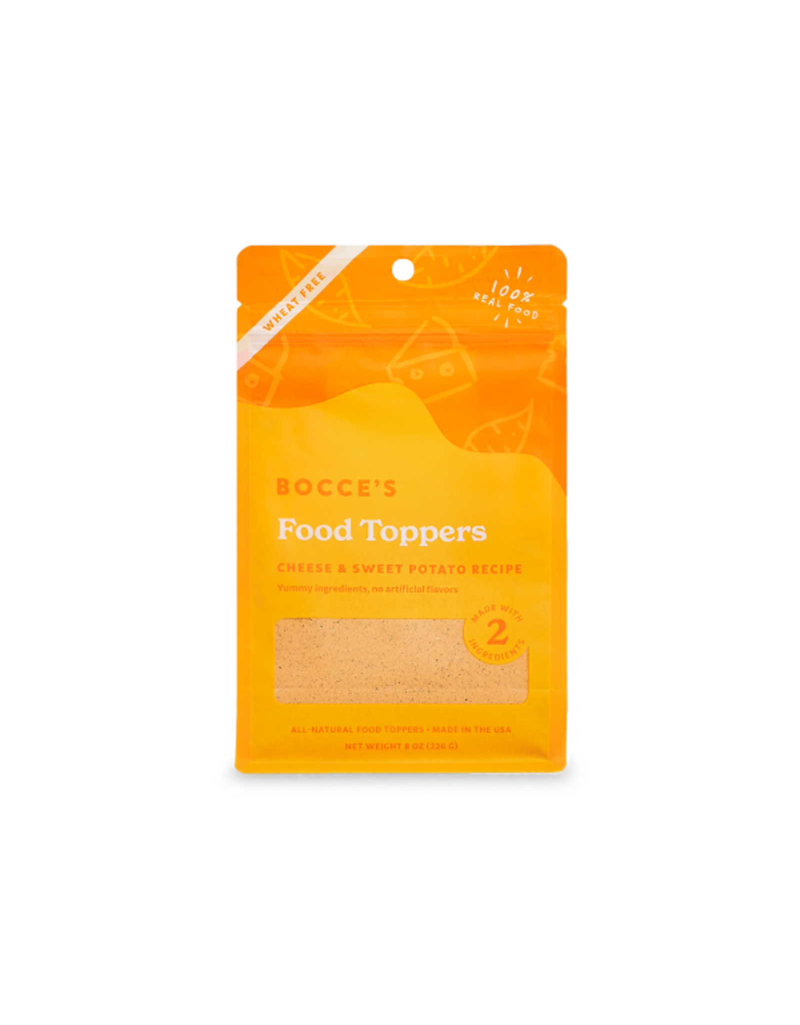 Bocce's Bakery Food Toppers Cheese & Sweet Potato 8 oz