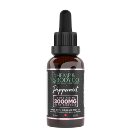 Hemp & Body Co. Peppermint Tincture (MCT Oil) - 30ml - 3000MG