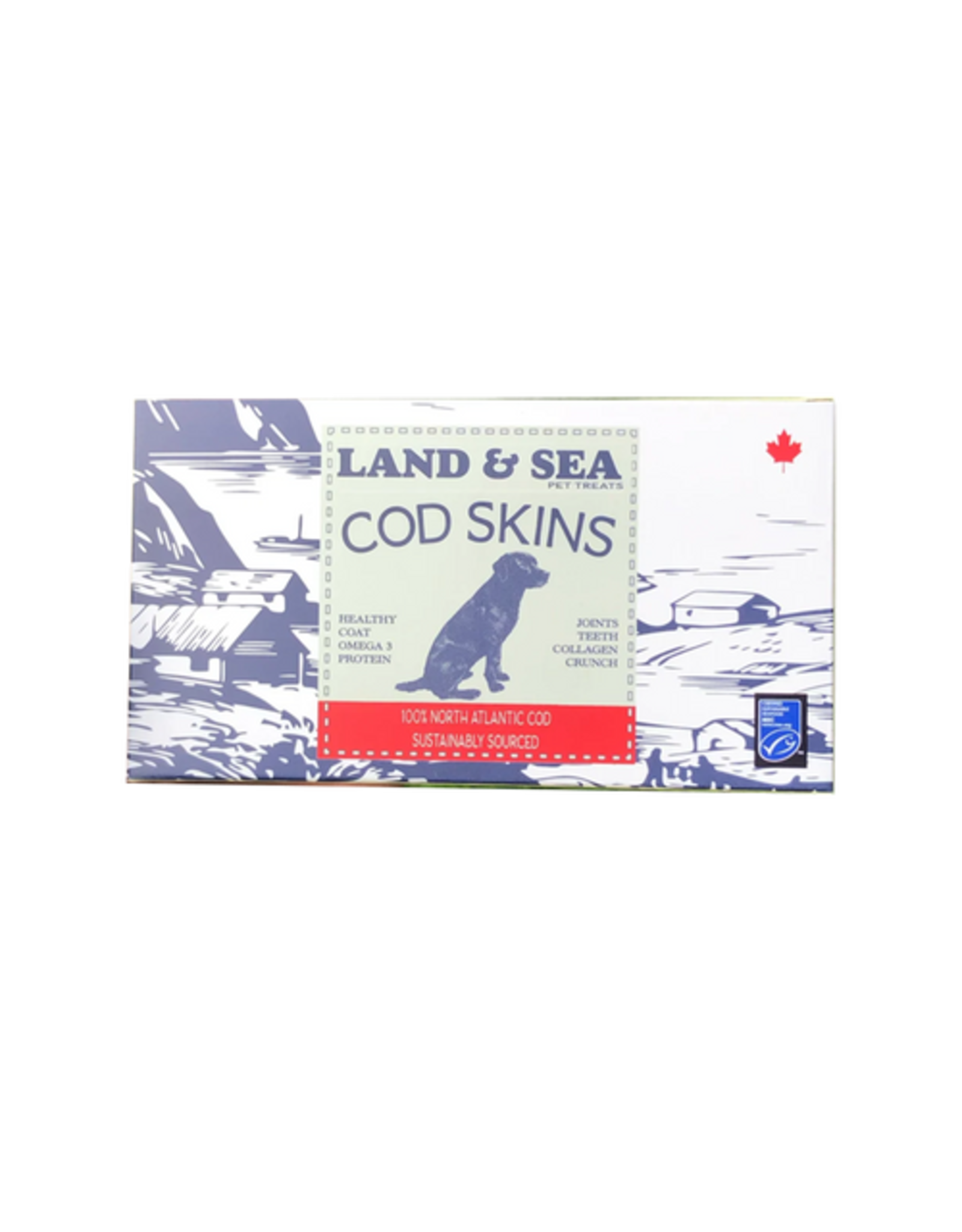 Land & Sea Cod Skin Quality Cuts Treat Box