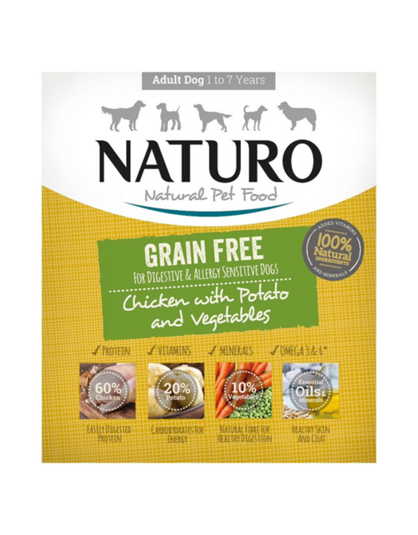Naturo Dog Trays - GF Chicken & Potato with Veg 400g