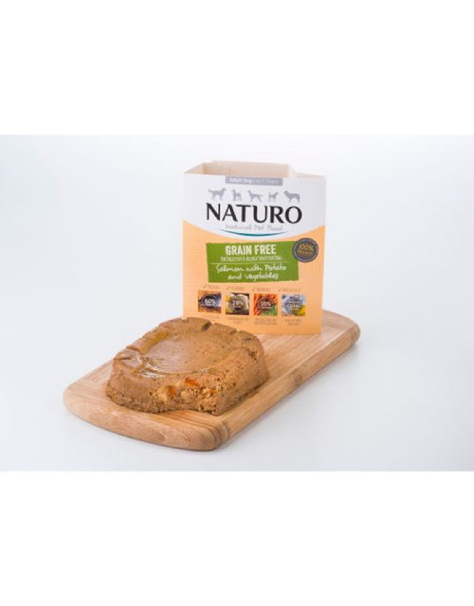 Naturo Dog Trays - GF Salmon & Potato with Veg 400g