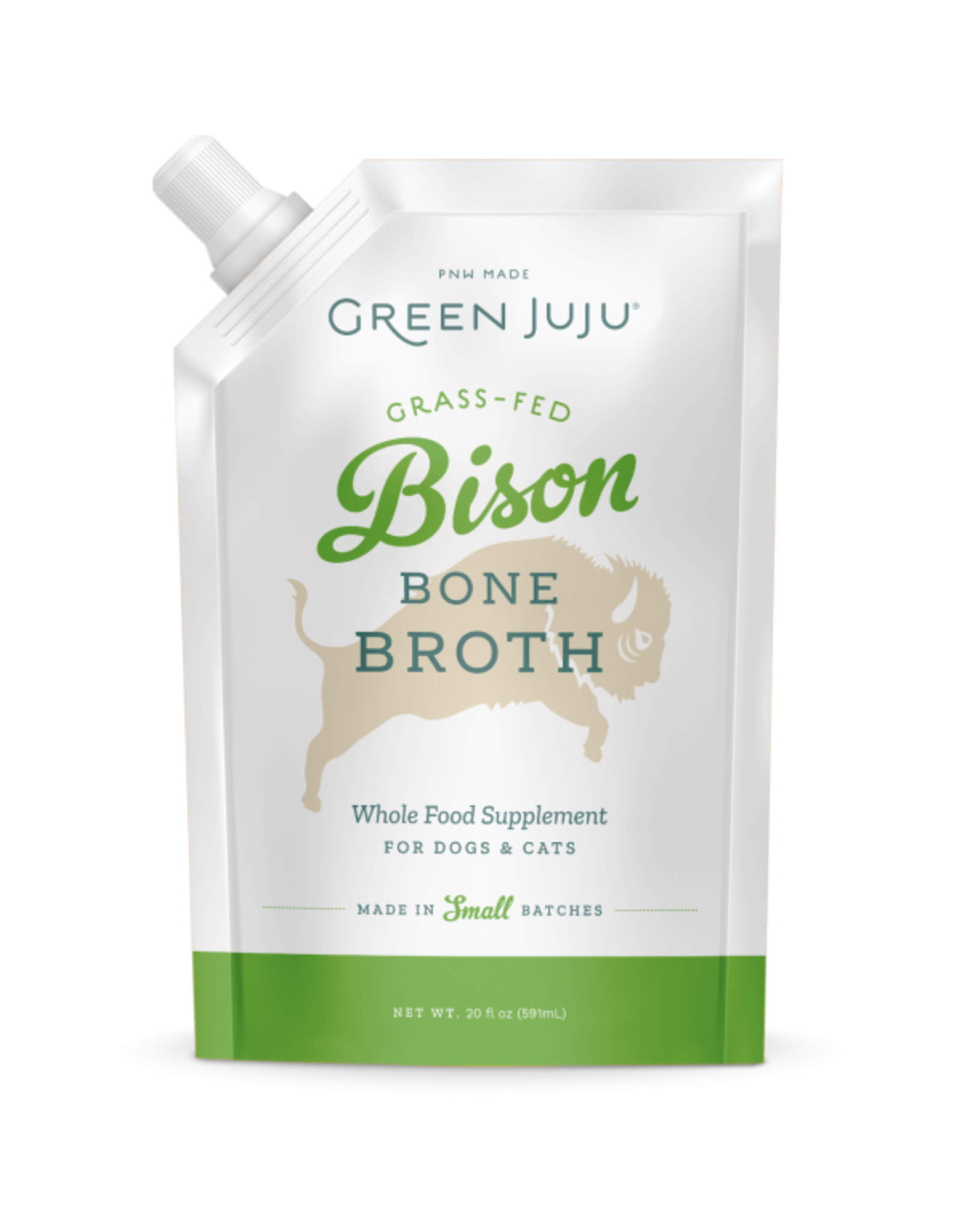 Green JuJu Dog/Cat Bone Broth Bison 20oz