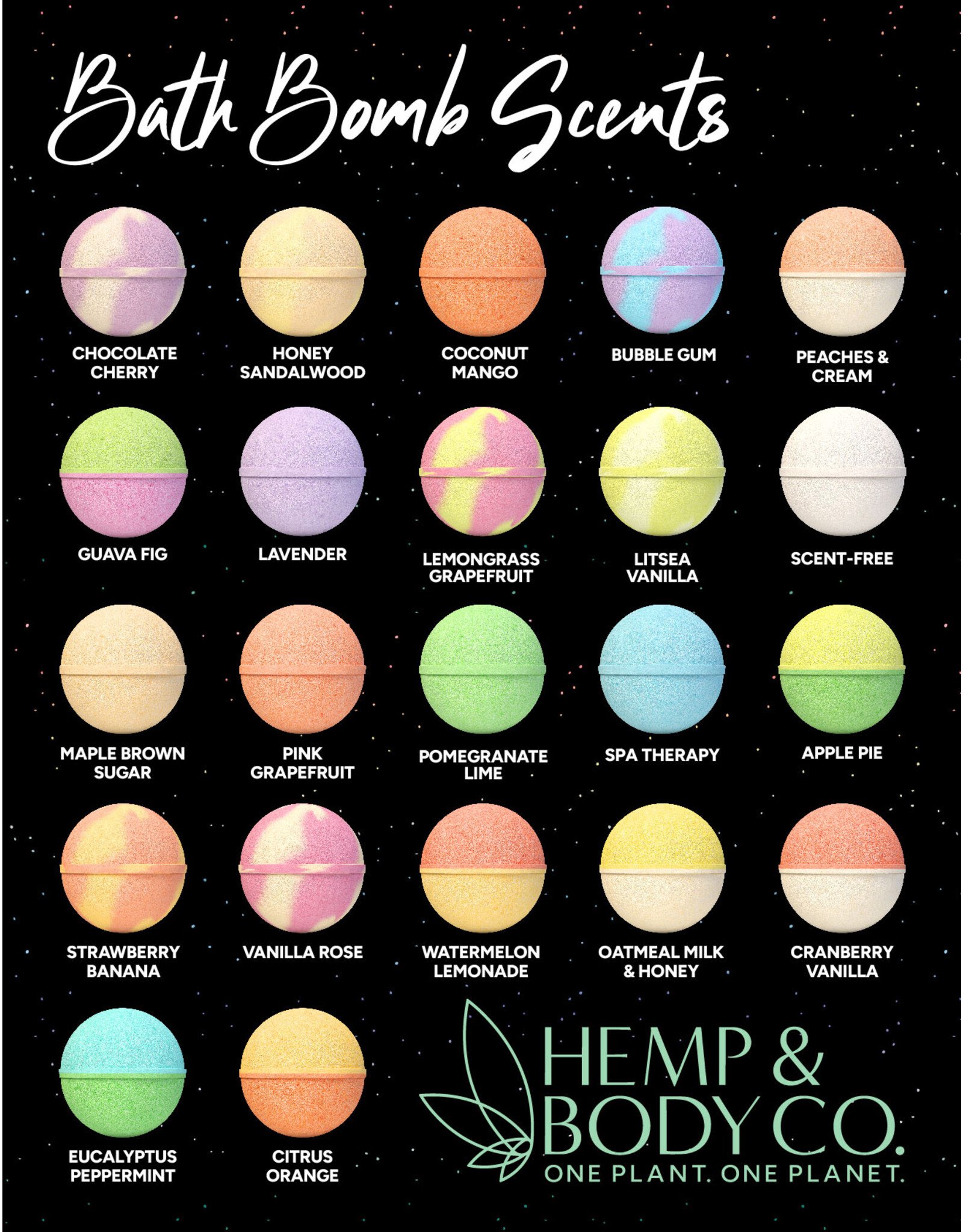 Hemp & Body Co. Hemp Infused Bath Bomb 110mg