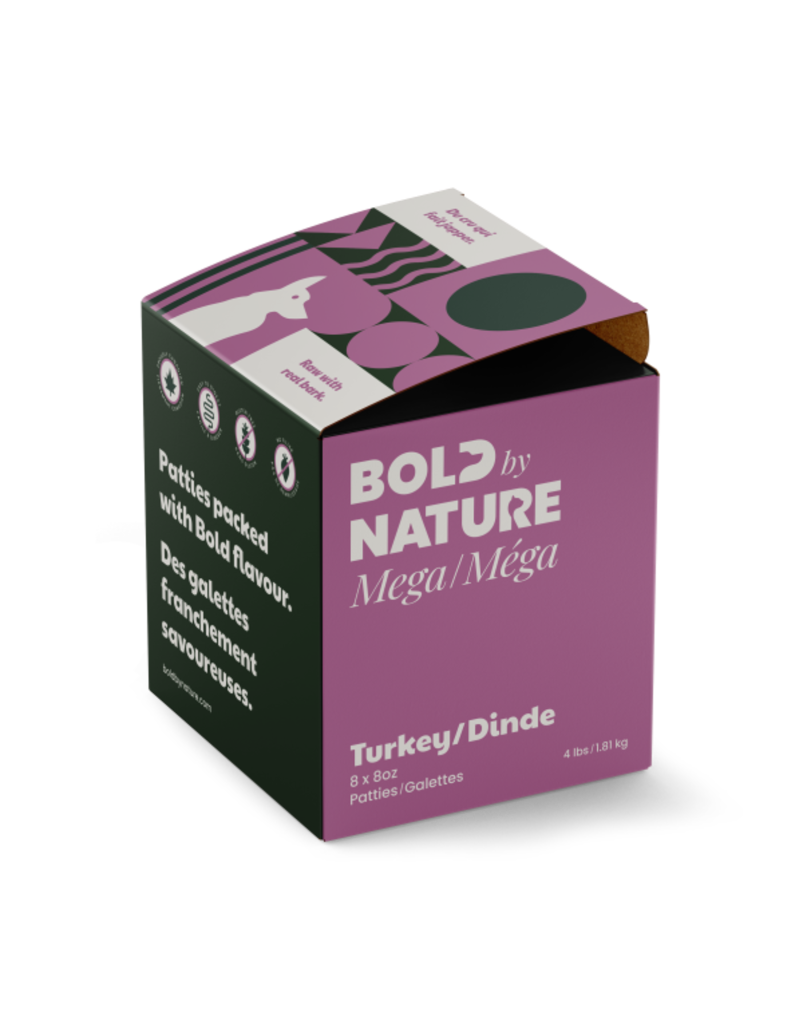 Bold by Nature Dog Mega Turkey Patties 4lb