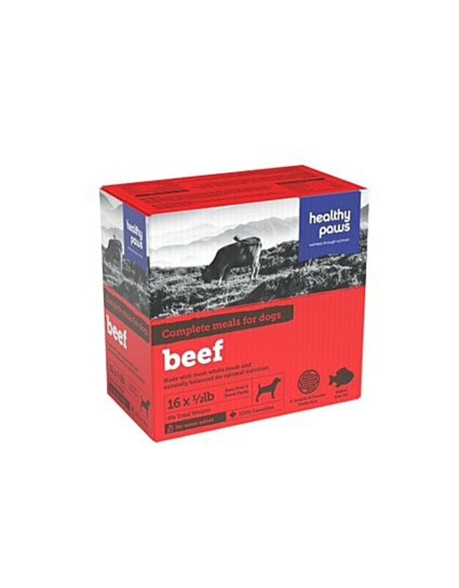Healthy Paws Frozen Complete Dinner Beef 8Lb