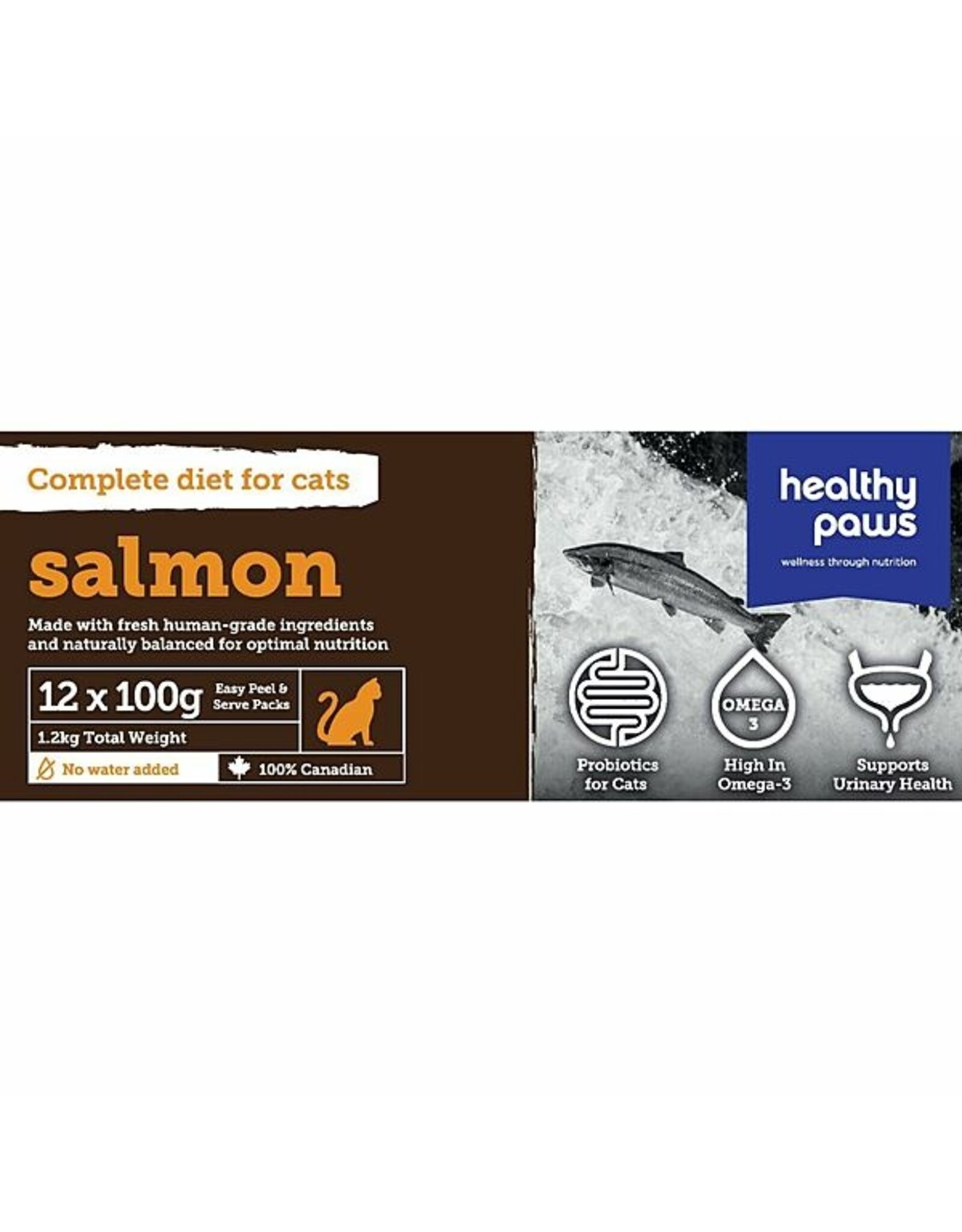Healthy Paws Complete Dinner Salmon 12/100g - Cat