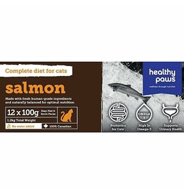 Healthy Paws Complete Dinner Salmon 12/100g - Cat