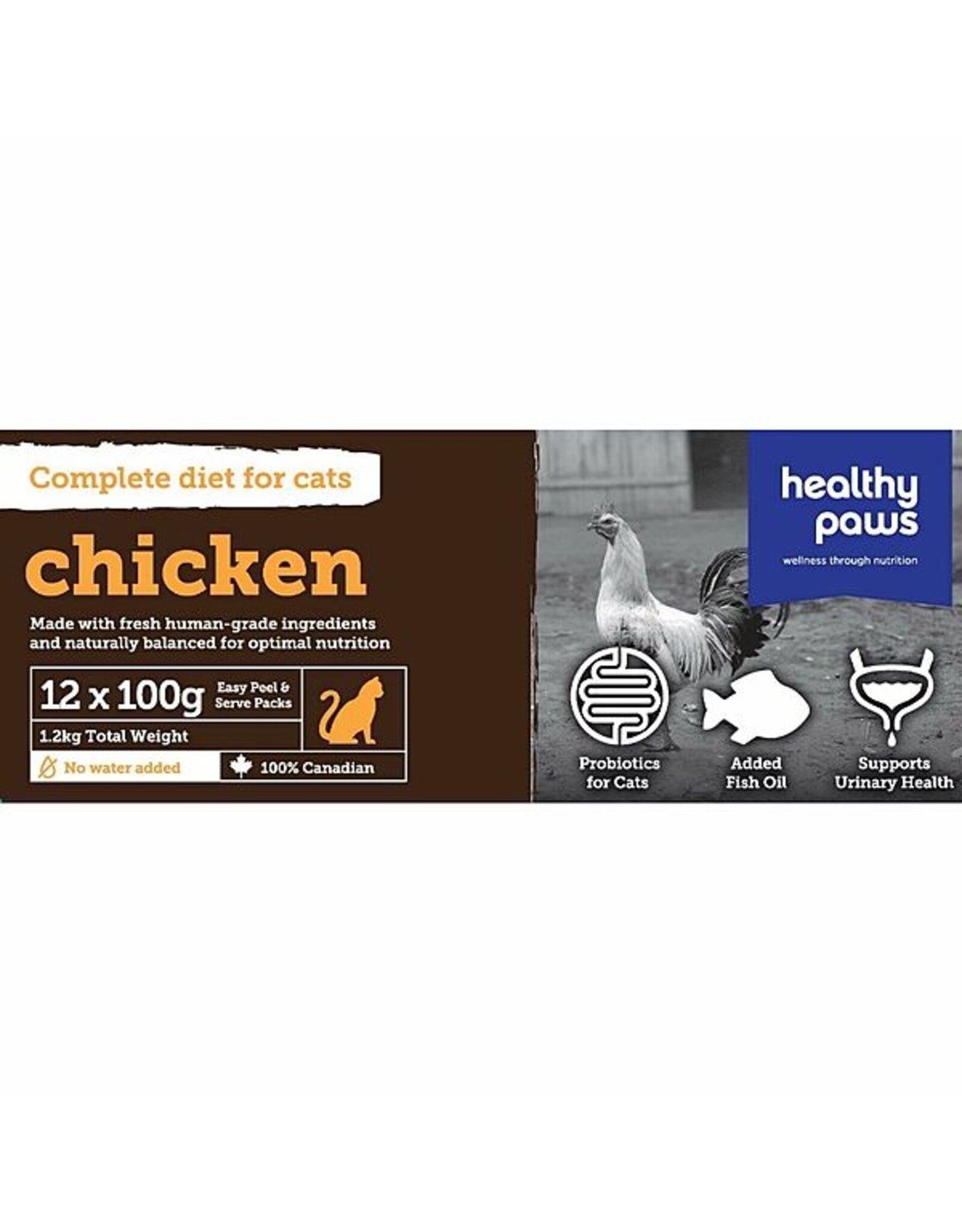 Healthy Paws Complete Dinner Chicken 12/100g - Cat