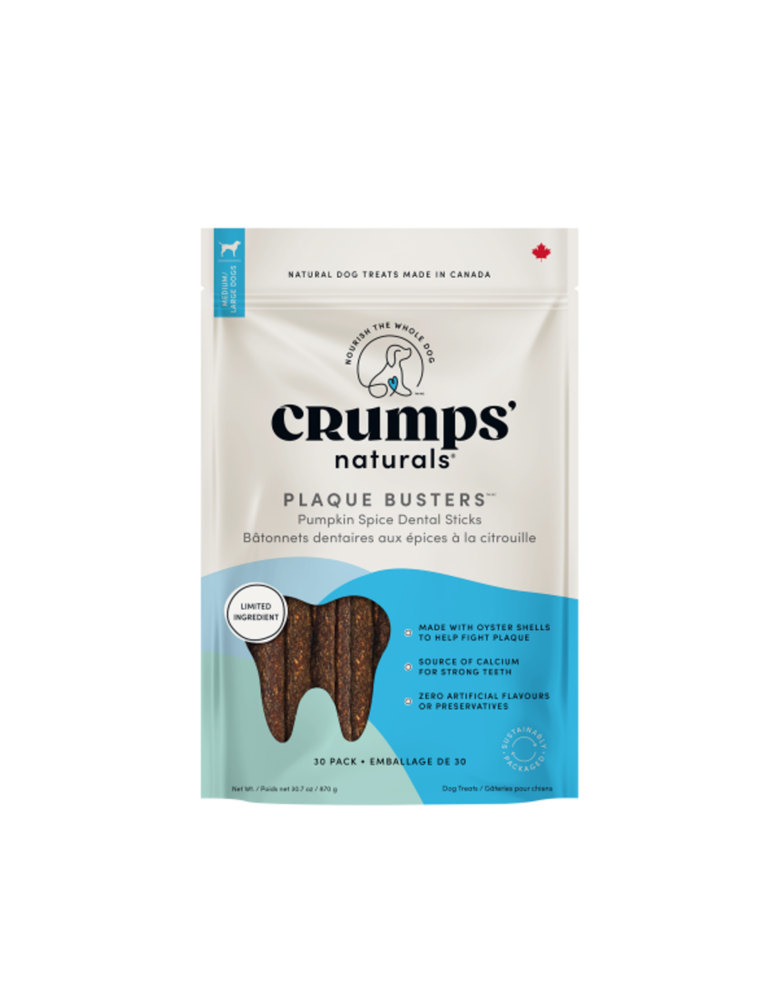 Crumps' Naturals Dog Plaque Busters 7" 10 pk
