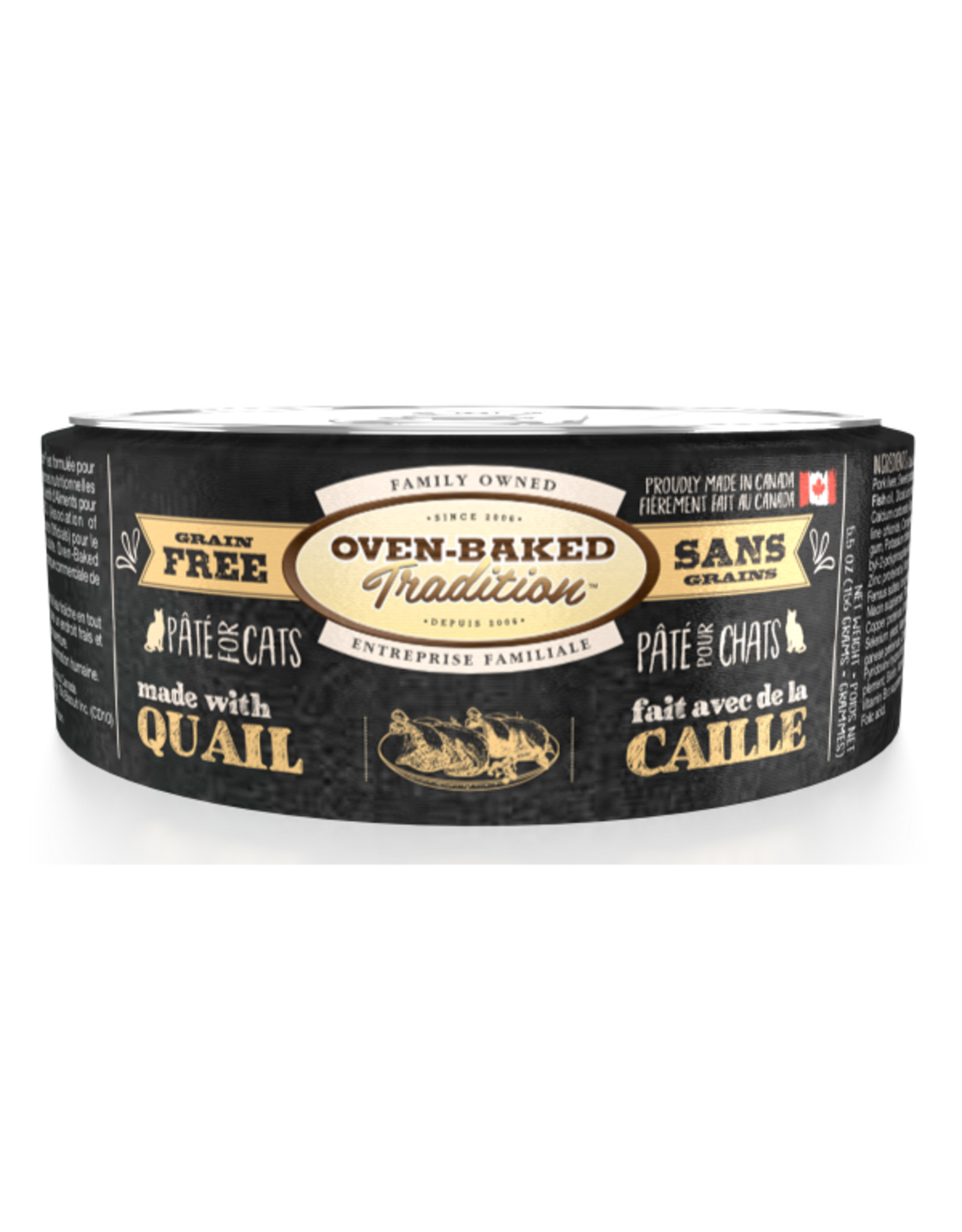 Oven-Baked Tradition Cat GF Adult Quail Pate 5.5 oz