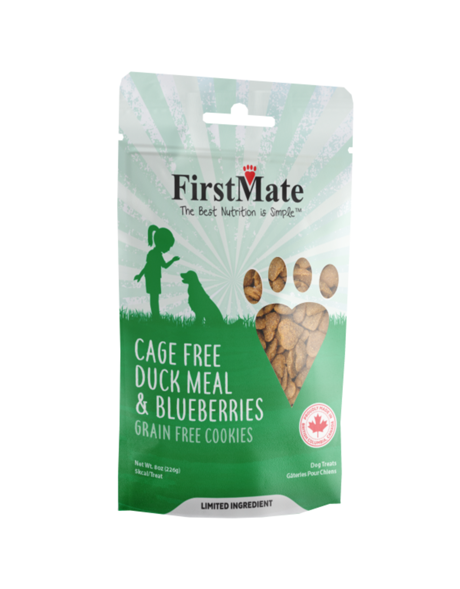 FirstMate Cage Free Duck & Blueberries Cookies 8 oz